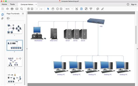 Convert A Computer Network Diagram To Pdf Conceptdraw Helpdesk