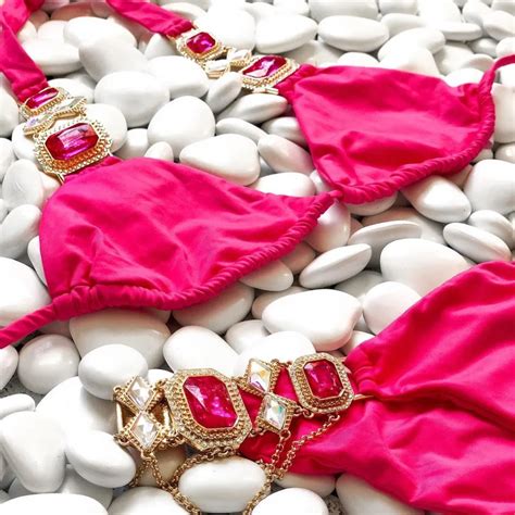 Crystal Diamond Bikini New Sexy Lace Up Plain Women S Split Swimsuit Golden Accessories