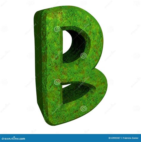 3d Lettre B Dans L Herbe Verte Illustration Stock Illustration Du