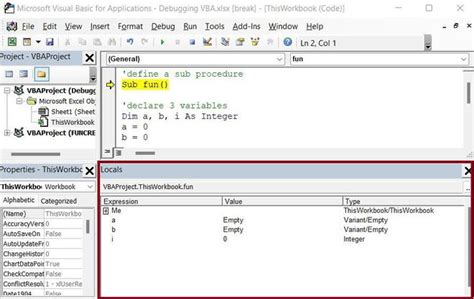 Debugging Vba Code In Excel Geeksforgeeks