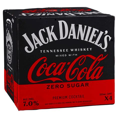 Jack and Coke Zero RTD 4pk 12 oz Cans - Applejack