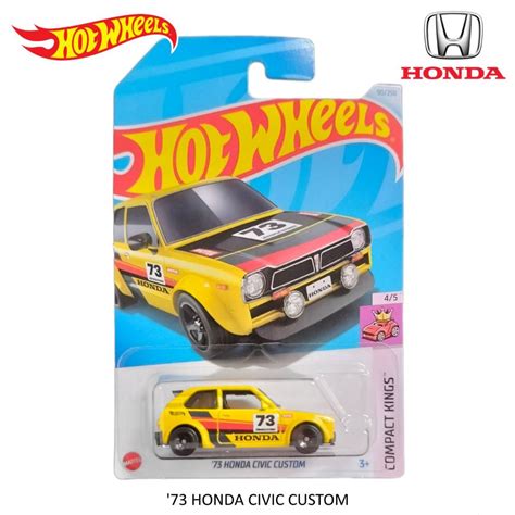 โมเดลรถเหลก Hot Wheels รน 73 HONDA CIVIC CUSTOM ลขสทธแท100 AAC2 รถของเลน Shopee