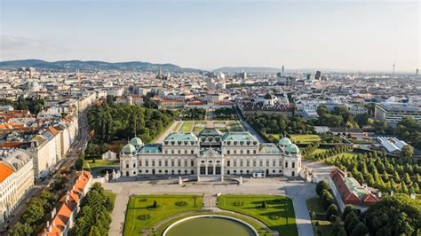 Premium Photo Vienna Austria July 2019 Aerial View Of Belvedere