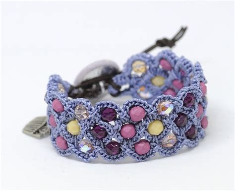 Bracciale Boho Chic Interamente Lavorato All Uncinetto Boho Chic