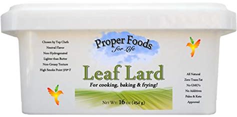 Proper Food S Pure Leaf Lard Non Hydrogenated For Cooking