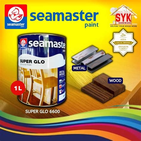 Syk Seamaster Super Glo 6600 1 Liter High Gloss Finish Cat Minyak Wood Paint Metal Paint Cat