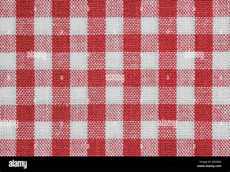 Background Of Red And White Checkered Tablecloth Fabric Stock Photo Alamy