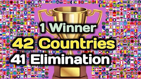 42 Countries 41 Times Elimination Marble Race Tournament In Algodoo