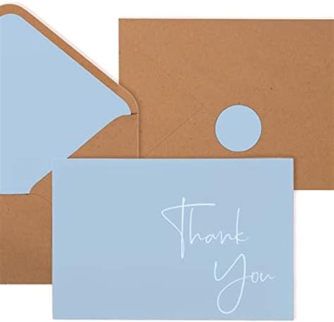 VNS Creations 100 Pack Thank You Cards With Envelopes Stickers