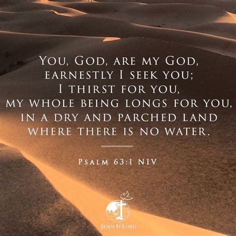 VERSE OF THE DAY You God Are My God Earnestly I Seek You I Thirst