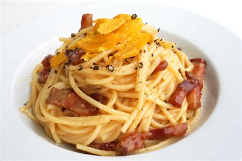 Super Rich Spaghetti Alla Carbonara With Salt Cured Egg Yolk The