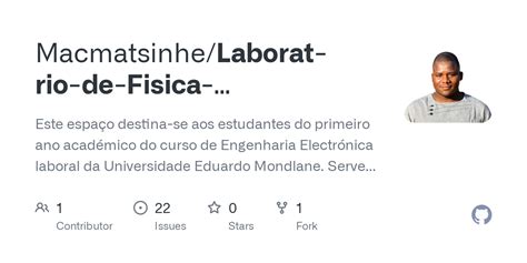 GitHub Macmatsinhe Laborat rio de Fisica I FENG EEL 2023 Este espaço