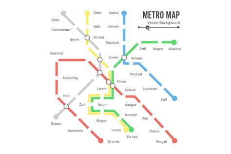 Metro Map Vector. Graphic by pikepicture · Creative Fabrica