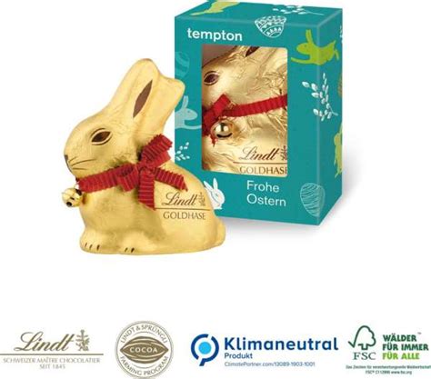 Werbekartonage Lindt Goldhase G Als Werbeartikel Ab