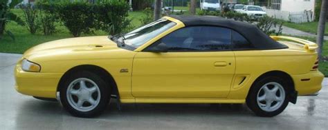 Canary Yellow 1994 Ford Mustang Gt Convertible