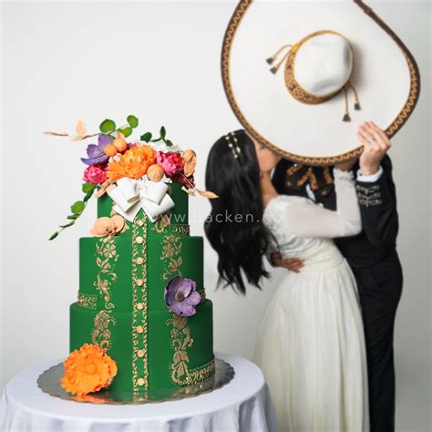 Pasteles De Fondant Backen Boda Mexicana Backen Pasteler A Flickr