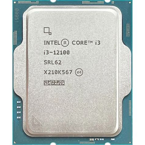 Intel i3-12100 CPU 3.3GHz (4.3GHz Turbo) 12th Gen LGA1700 4-Cores 8 ...