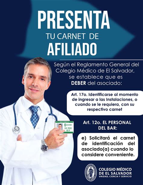 PRESENTA TU CARNET DE... - Colegio Médico de El Salvador | Facebook