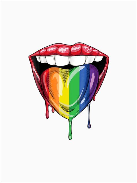 Lgbt Rainbow Lips Shirt Essential T Shirt For Sale By Dyzamora Lgbt