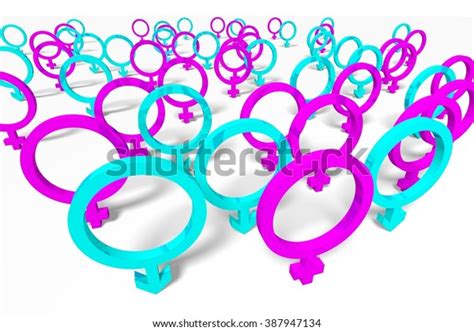 3d Gender Sex Concept Male Female Stock Illustration 387947134 Shutterstock