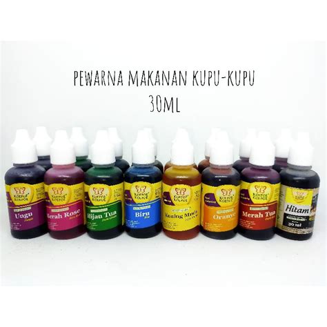 Jual Pewarna Makanan 30ml Pewarna Makanan Koepoe Koepoe Kupu Kupu