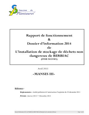 Remplissable En Ligne Rapport Sur La Mise En Oeuvre Et Le