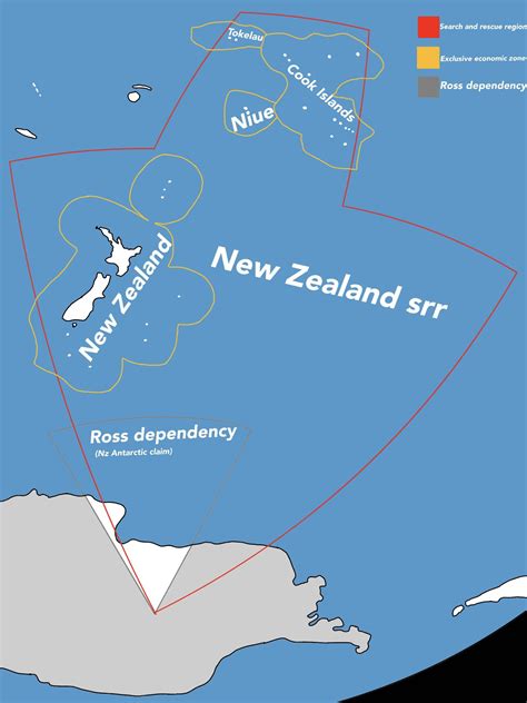 Map of New Zealand’s claimed territory and maritime obligations : r
