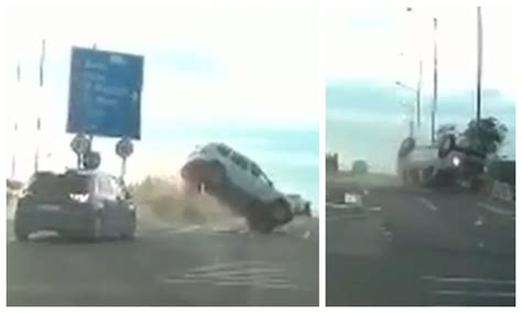 Video Accident Spectaculos Surprins De O Camer De Bord La Intrare