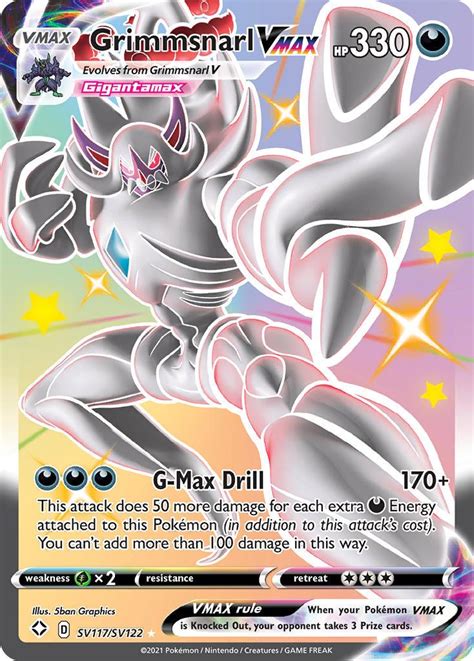 Grimmsnarl Vmax Sv Sv Shining Fates Full Art Shiny Rare