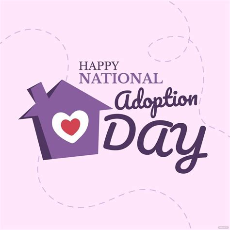 Happy National Adoption Day Illustration In Psd Illustrator Eps Svg