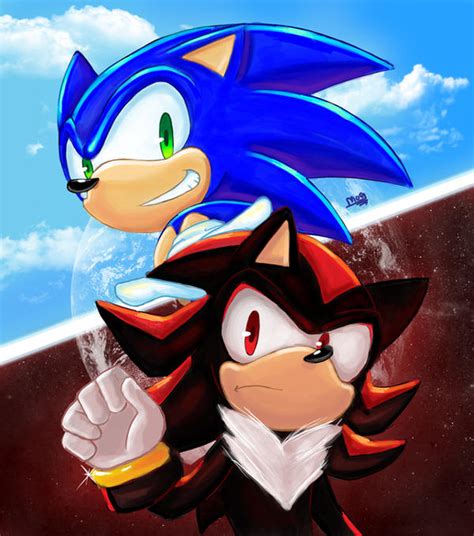 Sonic And Shadow By Chickenoverlord On Deviantart