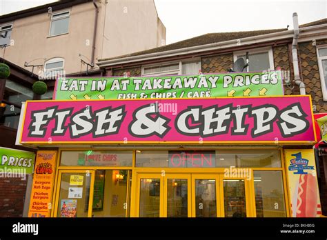 Fish And Chips Eat In Or Takeaway Stock Photo Alamy