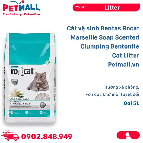 Cát vệ sinh Bentas White Sand Sensitive Clumping Bentonite Cat Litter