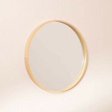 Miroir Mural Rond en Bois Yiro SKLUM Ø50 cm