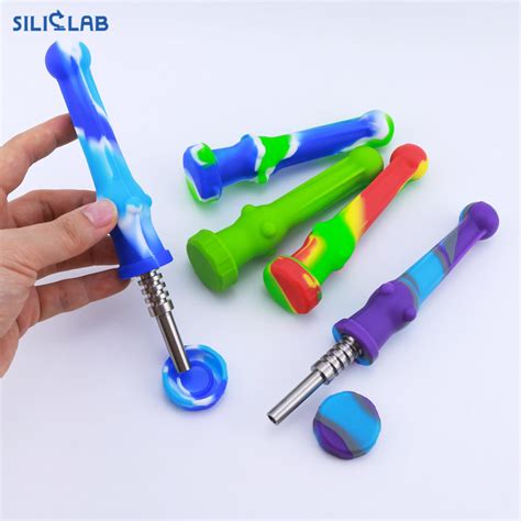 Titanium Nail Pipe Silicone Hand Smoking Pipes Tobacco Pipes Dab Rig China Wholesale Silicone