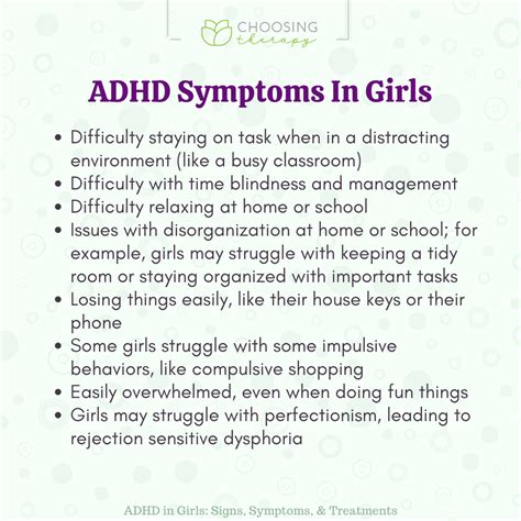 Adhd In Girls Signs Symptoms And Treatments