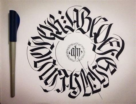 Calligraphy Fraktur • Circular Alphabet On Behance Graffiti Lettering