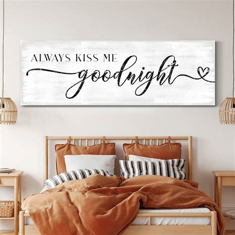 Bedroom Wall Decor - Frameless Wall Sign For Above Bed - Home Decor For ...