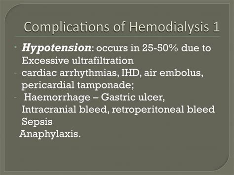 Renal Dialysis Complications