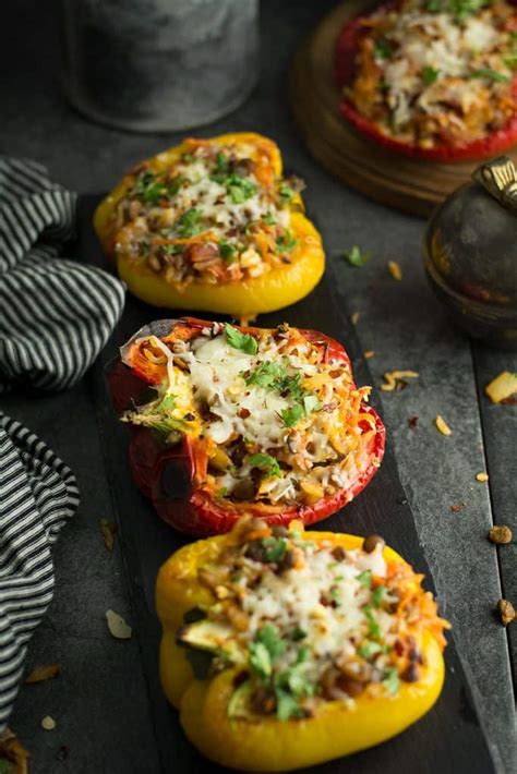 Lentil Stuffed Peppers Pepper Bowl