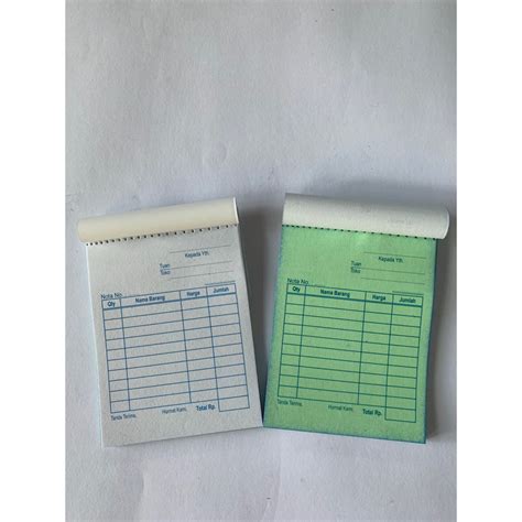 Jual Nota Kontan Mini Nota 2 Ply Ukuran 18 Folio Shopee Indonesia