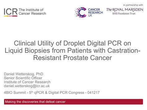 Clinical Utility Of Droplet Digital Pcr On Liquid Biopsies From