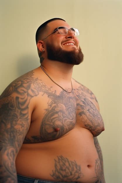 Portrait d homme avec des tatouages corporels Image générée à base dIA