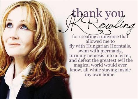 Thank You Jk Rowling Potterverse Harry Potter Book Nerd