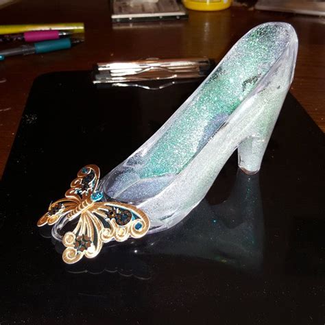 Cinderella Slipper Large 6 Clear Plastic Slipper Etsy Cinderella