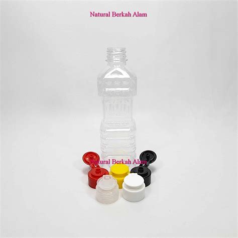 Jual Botol Plastik Kotak Ml Natural Tutup Fliptop Jamur Botol Pet