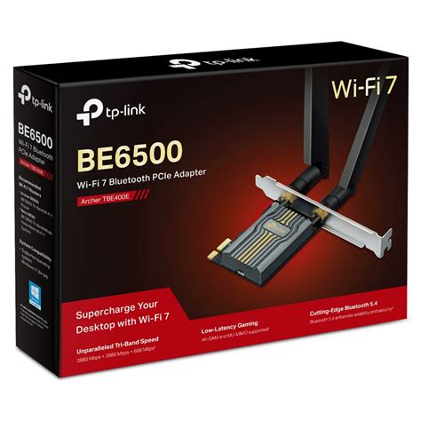 TP-Link Archer TBE400E BE6500 Wi-Fi 7 Tri-Band Bluetooth 5.4 PCIe ...