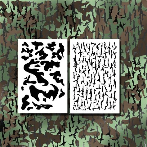 Camo Pattern Stencil