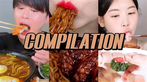 Compilation Asmr Eating Mukbang Salmon Tteokbokki And More Best