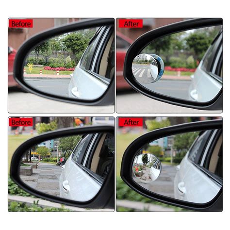 Liberrway Blind Spot Mirror Frameless Wide Angle Mirror Adjustable